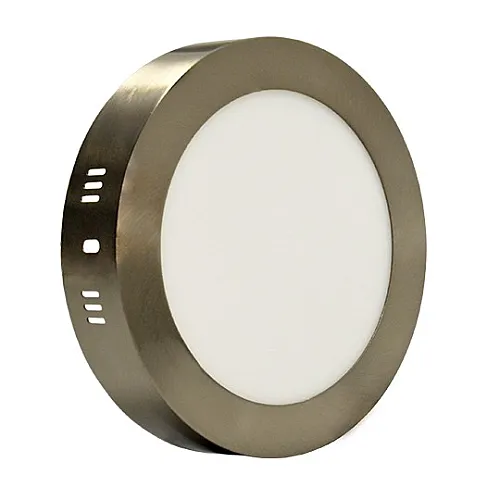 Nadgradni okrugli LED panel saten nikl 12W 6500K M12NO-SN