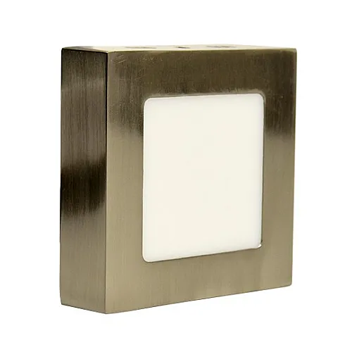 Nadgradni kvadratni LED panel saten nikl 6W 6500K M6NK-SN