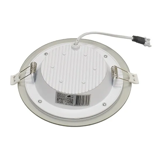 Ugradni okrugli LED panel beli 12W 6500K stakleni MPC12