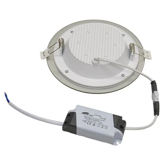 Ugradni okrugli LED panel beli 12W 6500K stakleni MPC12