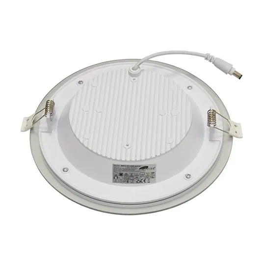 Ugradni okrugli LED panel beli 18W 6500K stakleni MPC18