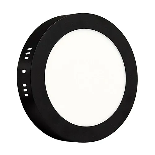 Nadgradni okrugli led panel crni 12W 6500K M12NO-BK