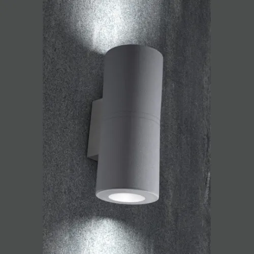 Zidna lampa siva Franca 90 2L IP55 2xGU10 LED 2x3.5W 4000K - sijalica uključena uz proizvod 3A7.003.000.U2L Fumagalli