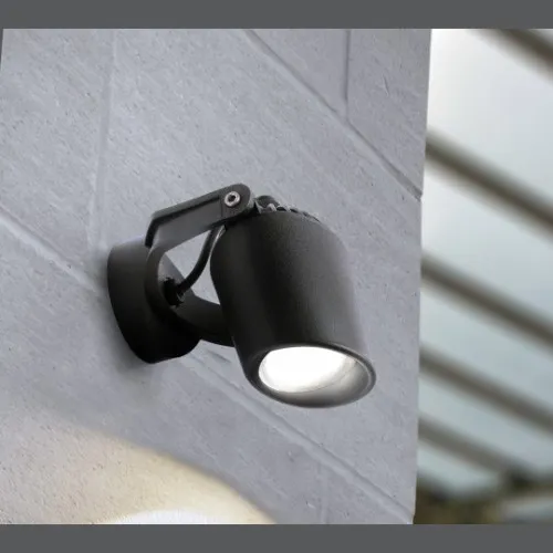 Zidna lampa crna Minitommy EL IP66 1xGU10 LED 1x3.5W 4000K - sijalica uključena uz proizvod 1M2.000.000.U1L Fumagalli