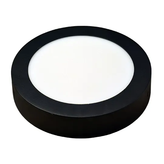 Nadgradni okrugli led panel crni 12W 6500K M12NO-BK