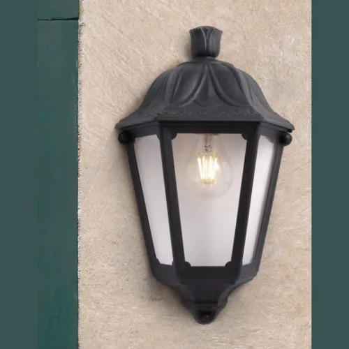 Zidna lampa crna IESSE IP55 1xE27 M22.000.000.E27 Fumagalli