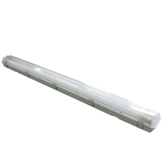 LED vodonepropusna svetiljka 2x18W 6500K IP65 1265mm single end sa uključenim LED cevima PC-polikarbonat poklopac prolazna M205601