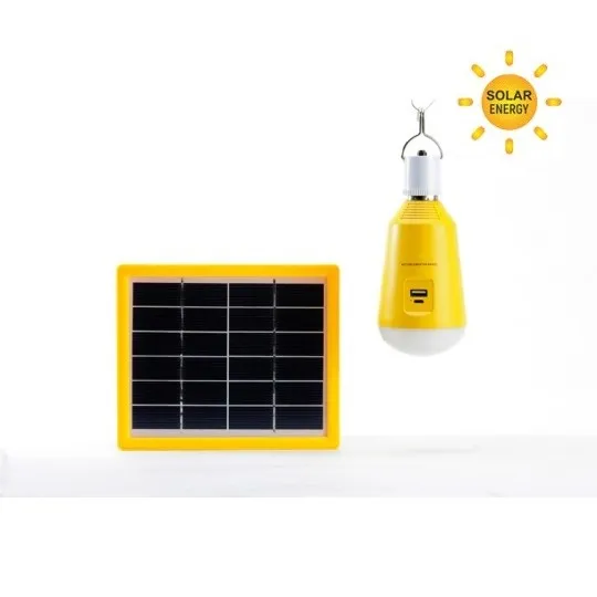 LED sijalica 2W 6500K + solarni panel 3W IP65 M702002