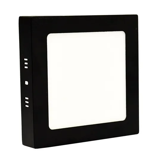 Nadgradni kvadratni led panel crni 12W 6500K M12NK-BK