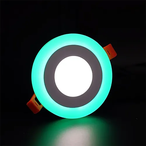 Ugradni okrugli LED panel zeleni 3W+3W 6500K+ M3UO-D