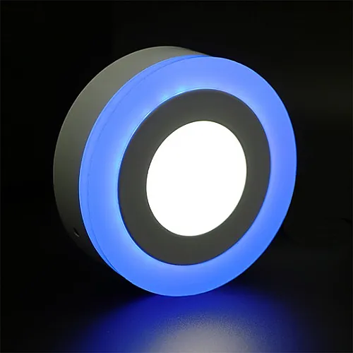 Nadgradni okrugli LED panel plavi 3W+3W 6500K+ M6NO-D