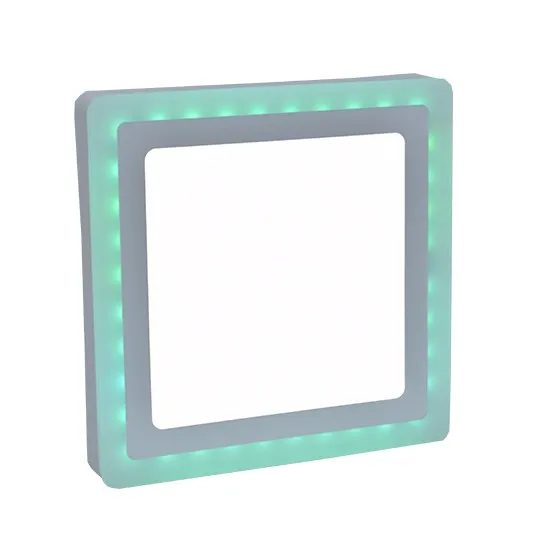 Nadgradni kvadratni LED panel beli 18W+6W 6500K+RGB MP18NK-WRGB