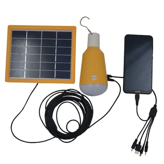 LED sijalica 2W 6500K + solarni panel 3W IP65 M702002