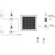 LED sijalica 2W 6500K + solarni panel 3W IP65 M702002