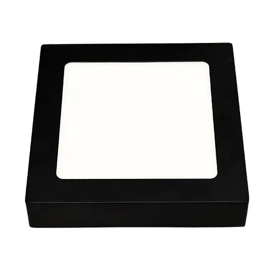Nadgradni kvadratni led panel crni 12W 6500K M12NK-BK