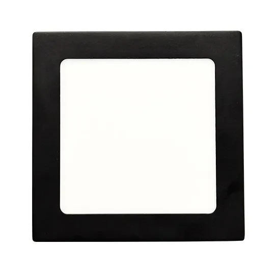 Nadgradni kvadratni led panel crni 12W 6500K M12NK-BK
