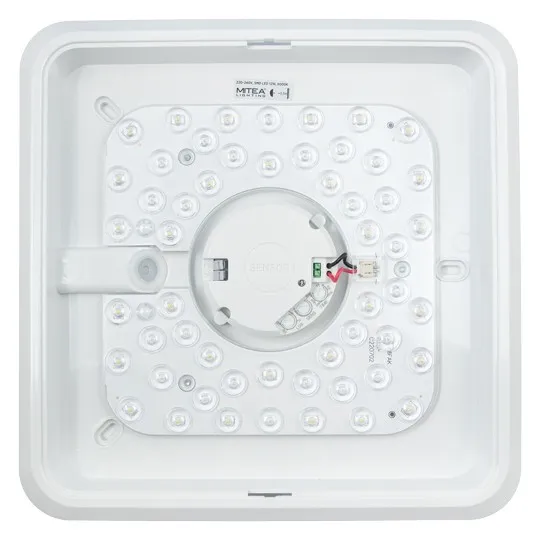LED plafonjera bela 12W 6000K IP20 IK10 250x250x58mm kvadratna sa microwave senzorom pokreta ISM band 5Y M271-B