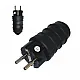 Dvopolni gumeni utikač 16A 250V 3680W IP44 PM-31