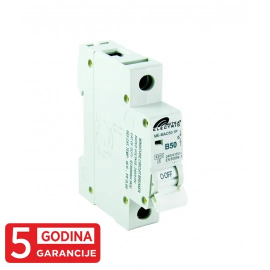 Automatski osigurač B50A 4.5kA 240/415V tipB 5Y ME-MAO50