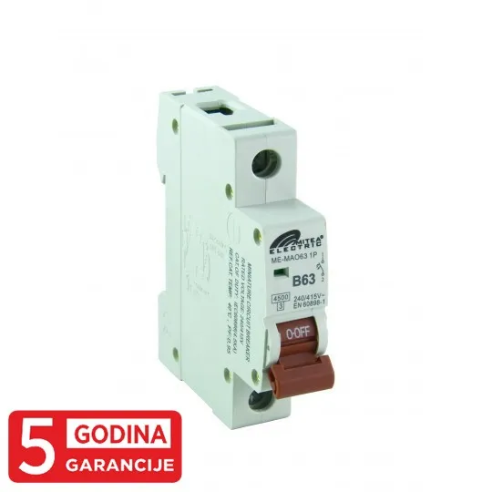 Automatski osigurač B63A 4.5kA 240/415V tipB 5Y ME-MAO63
