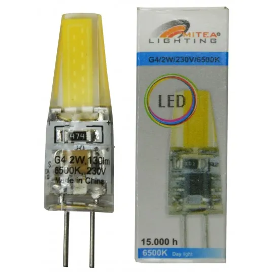 LED sijalica G4 2W 6500K 130lm LED COB silikonska 230V
