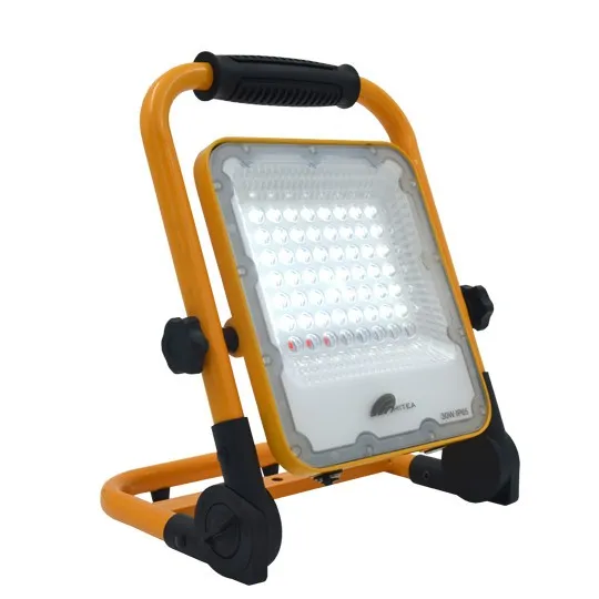 LED reflektor crno-žuta 30W prenosivi sa Li-on baterijom 3 step+SOS IP65 work M452030