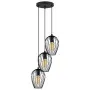 Visilica crna 3xE27 Max.60W/220V M0836-3R