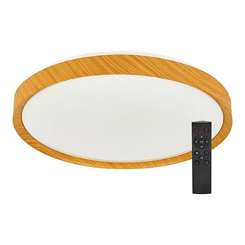 LED plafonjera boja drveta 2x36W 180~260V 3CCT 3000/4000/6500K fi500mm SMD sa daljinskim M205432