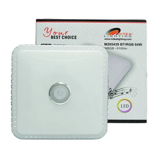 LED plafonjera bela 2x32W 180~260V WRGB 435x435mm SMD sa zvučnikom 5W, bluetooth, Android/iOS APP iLink smart (muzička plafonjera) M205439-BT