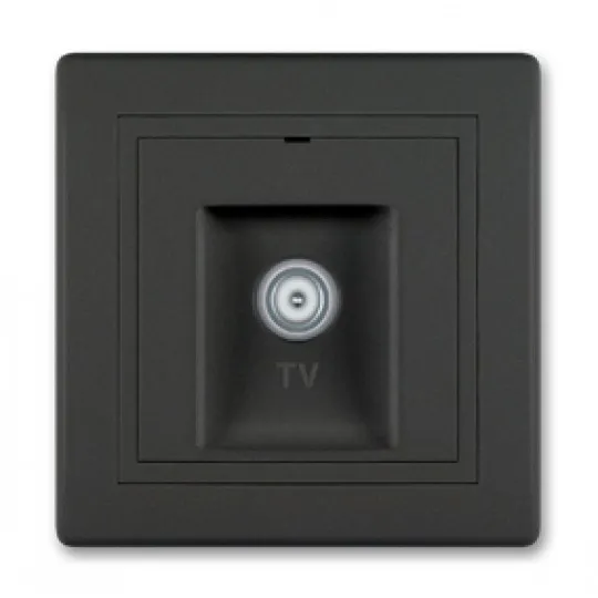 TV priključnica završna crna soft 612I.E1E1 Prestige Aling
