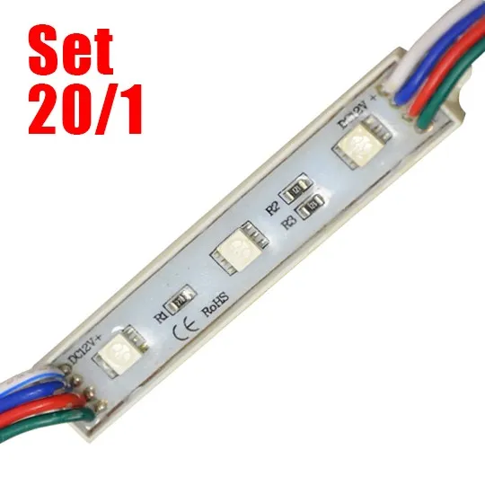 LED modul set 20/1 IP65 0.72W RGB 5050 3x M-J5630