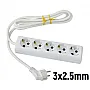 Priključnica Prenosna petostruka (produžni kabl) 3x2.5mm 2m Tehnoelektro