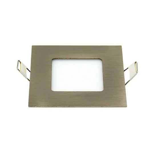 Ugradni kvadratni LED panel saten nikl 3W 6500K M3UK-SN