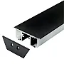 Aluminijumski profil za LED trake crni Dupli set sa difuzorom 18x48.3x2000mm MA-01