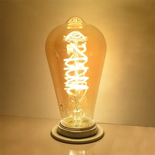 Filament LED sijalica E27 4W ST64 2200K filament AMBER LED FLEX dimabilna 230V 300lm Mitea Lighting