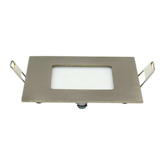 Ugradni kvadratni LED panel saten nikl 3W 6500K M3UK-SN