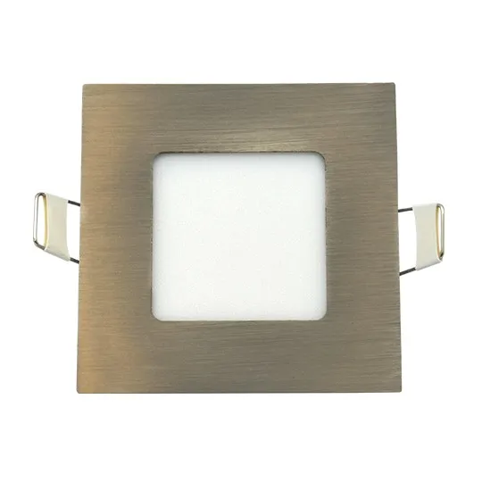 Ugradni kvadratni LED panel saten nikl 3W 6500K M3UK-SN