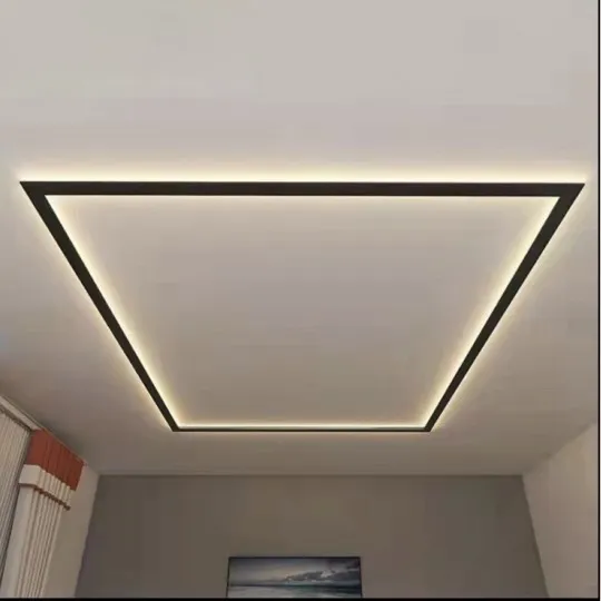 Aluminijumski profil za LED trake crni Dupli set sa difuzorom 18x48.3x2000mm MA-01