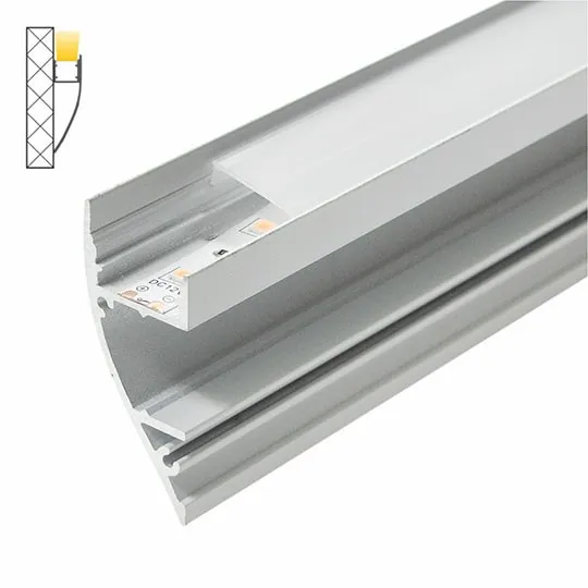 Aluminijumski profil za LED trake zidni set sa difuzorom 18x43x2000mm M4318