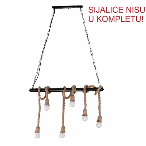 -R M11084-6 Max.60W 220~240V braon 6xE27 luster sa kanapom Mitea Lighting