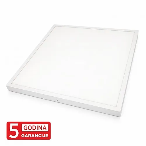 Nadgradni LED panel beli ram 20W 4000lm 220V 5Y M203450-N-B 6500K nadgradni 600x600 backside light 