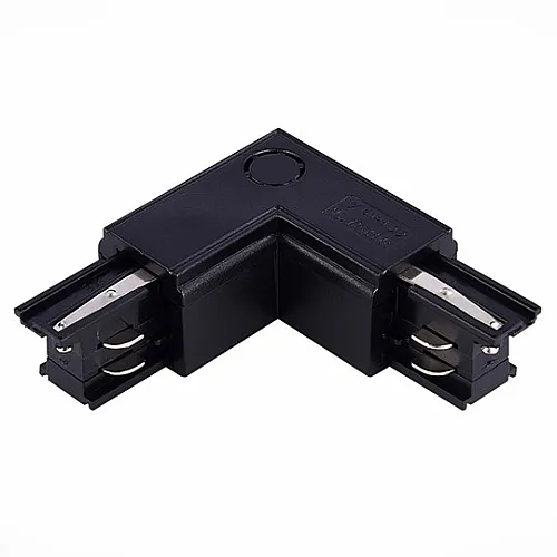 Desni L konektor za trostopeni šinski reflektor crni PVC M-4TRACK-L(R)-B