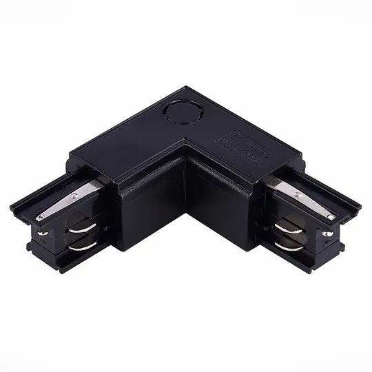 Desni L konektor za trostopeni šinski reflektor crni PVC M-4TRACK-L(R)-B
