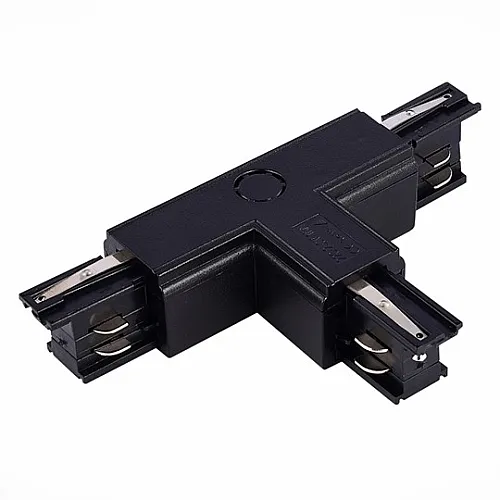 Desni T konektor za trostopeni šinski reflektor crni PVC M-4TRACK-T(R1)-B