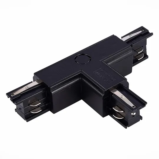 Desni T konektor za trostopeni šinski reflektor crni PVC M-4TRACK-T(R1)-B
