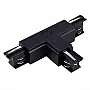 Desni T konektor za trostopeni šinski reflektor crni PVC M-4TRACK-T(R2)-B