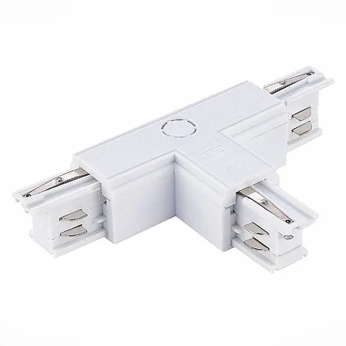 Desni T konektor za trostopeni šinski reflektor beli PVC M-4TRACK-T(R1)-W