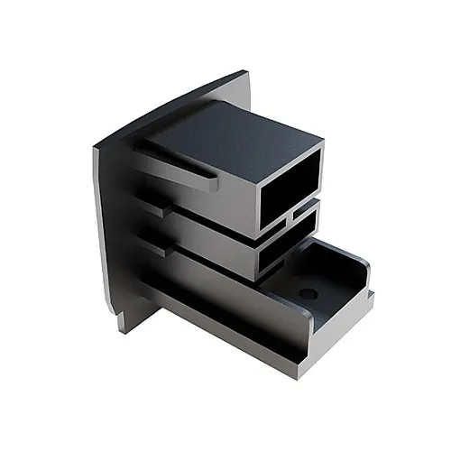 Završetak za trostopeni šinski reflektor crni PVC M-4TRACK-Z-B