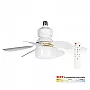 Plafonski ventilator beli sa LED svetlom 12W CCT sa daljinskim upravljačem MV5030-W