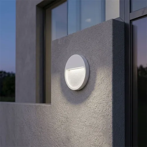 Zidna lampa bela 6W 4000K IP65 Ø125xH18mm LED -spoljna nadgradna 40lm M953015